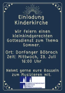 Kinderkirche am 29. Juli