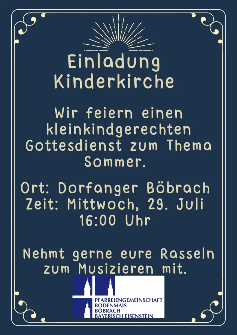 Kinderkirche am 29. Juli