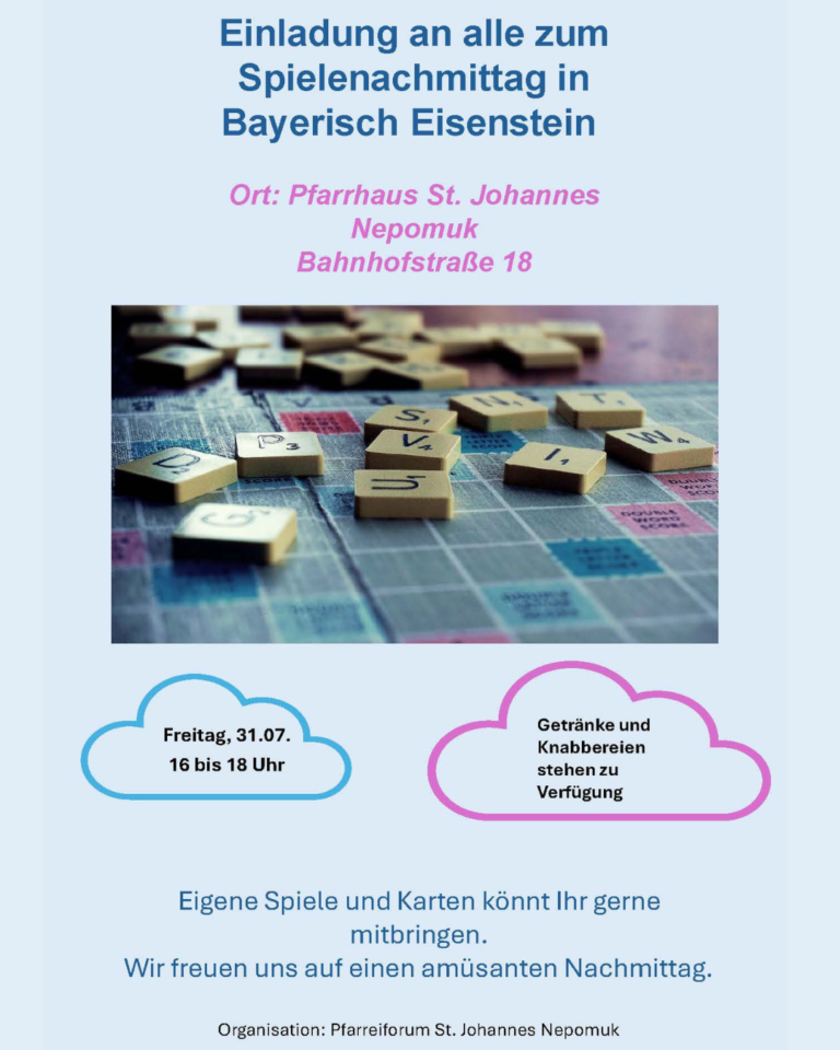 Spielenachmittag im Pfarrhaus Bayerisch Eisenstein