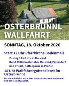 Osterbrünnlwallfahrt am Kirchweihsonntag